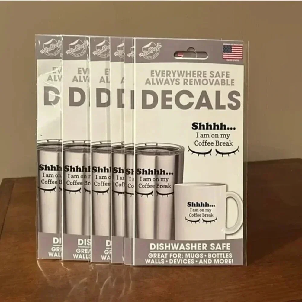 I am on my coffee break decals | Bundle of Coffee Cup Decals | Craft Supplies